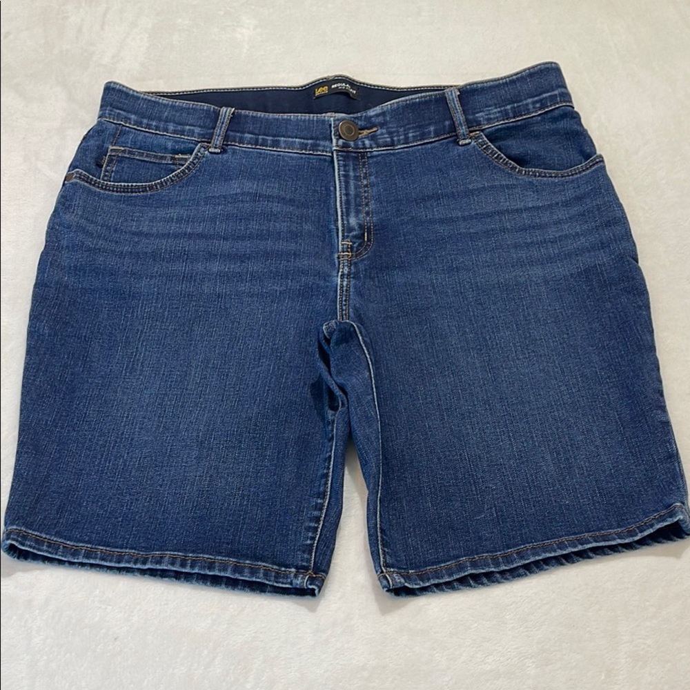 LEE SIZE 16 Women's Blue Denim Shorts